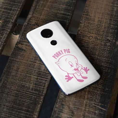Looney Tunes Porky Pig Big Head Moto E5 Plus Skin