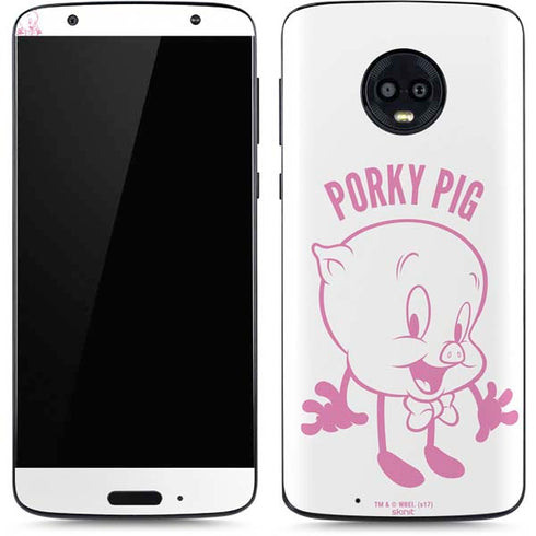 Looney Tunes Porky Pig Big Head Moto G6 Skin