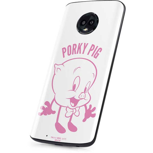 Looney Tunes Porky Pig Big Head Moto G6 Skin