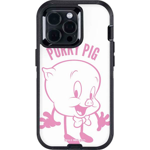 Looney Tunes Porky Pig Big Head Otterbox Defender iPhone Skin
