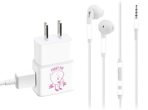 Looney Tunes Porky Pig Big Head Phone Charger Skin