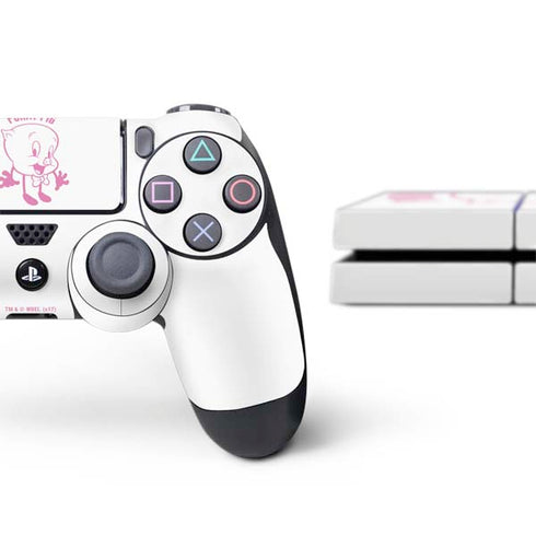 Looney Tunes Porky Pig Big Head PS4 Console and Controller Bundle Skin