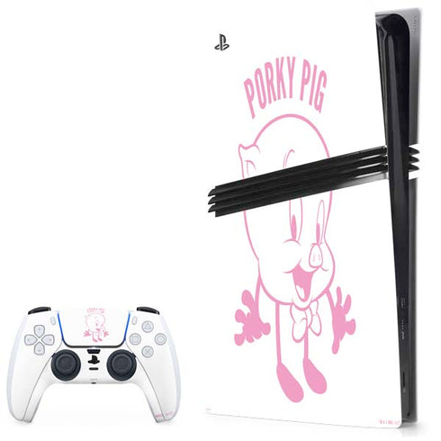 Looney Tunes Porky Pig Big Head PS5 Pro Bundle Skin