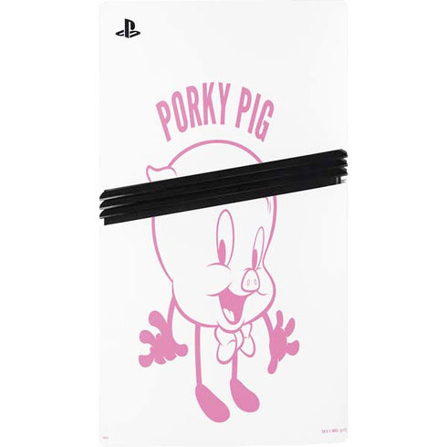 Looney Tunes Porky Pig Big Head PS5 Pro Disk Bundle Skin