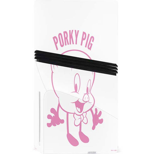 Looney Tunes Porky Pig Big Head PS5 Pro Disk Bundle Skin