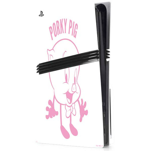 Looney Tunes Porky Pig Big Head PS5 Pro Disk Console Skin