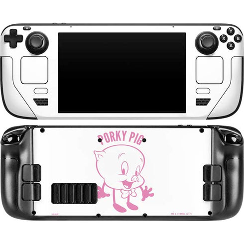 Looney Tunes Porky Pig Big Head Steam Deck Handheld Gaming Computer OLED Skin