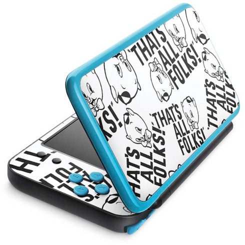 Looney Tunes Porky Pig Black and White Nintendo 2DS XL (2017) Skin