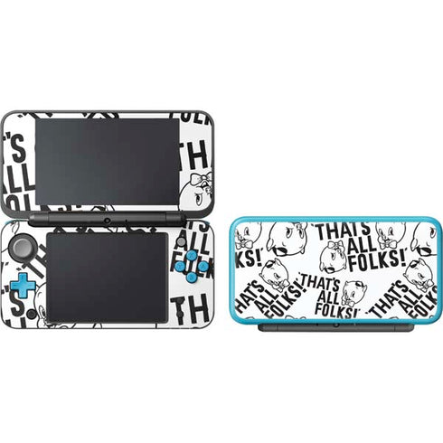 Looney Tunes Porky Pig Black and White Nintendo 2DS XL (2017) Skin