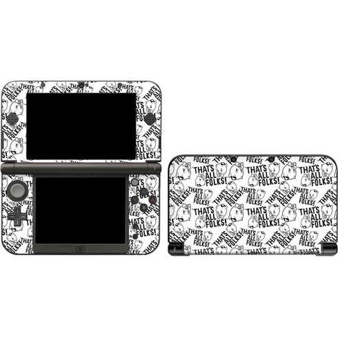 Looney Tunes Porky Pig Black and White 3DS XL 2015 Skin