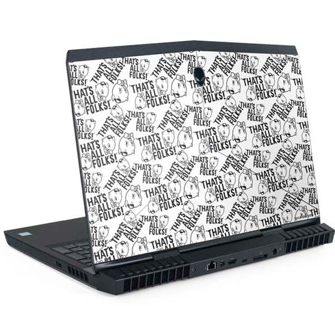 Looney Tunes Porky Pig Black and White Dell Alienware Skin