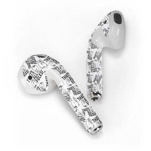 Looney Tunes Porky Pig Black and White Apple AirPods Skin