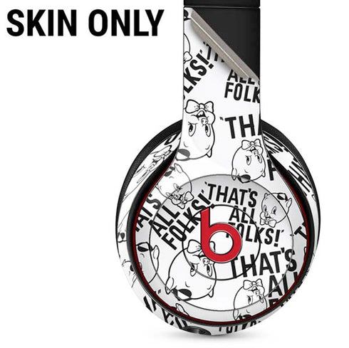 Looney Tunes Porky Pig Black and White Beats Solo 3 Wireless Skin