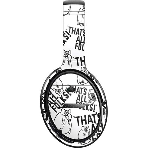 Looney Tunes Porky Pig Black and White Bose QuietComfort 35 II Headphones Skin