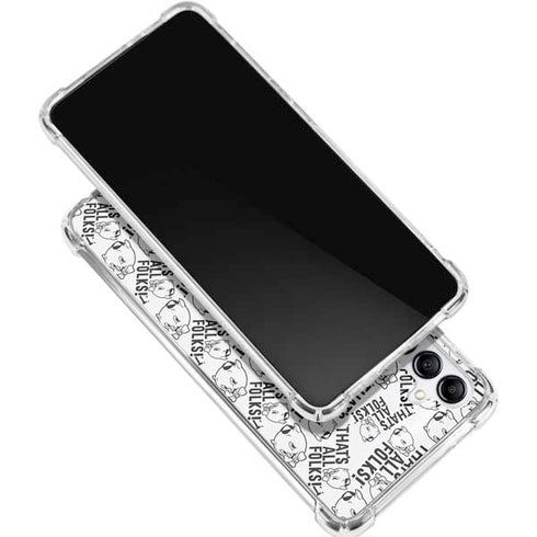 Looney Tunes Porky Pig Black and White Gabb Phone 4 Clear Case