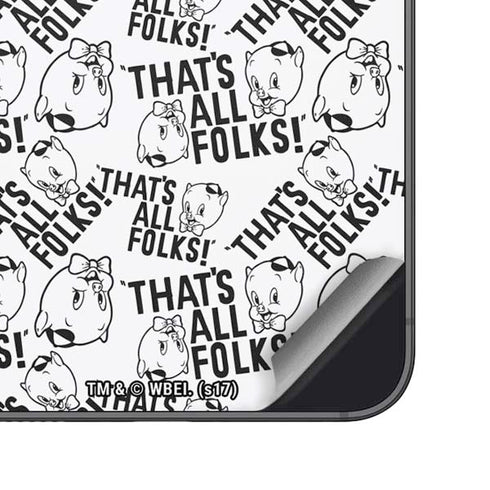 Looney Tunes Porky Pig Black and White Galaxy A16 5G Skin