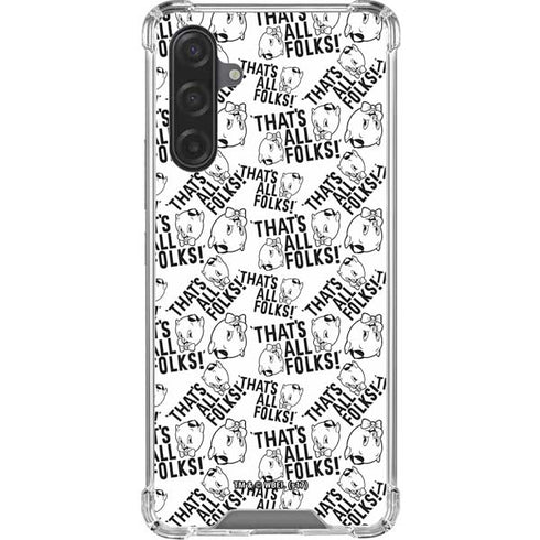 Looney Tunes Porky Pig Black and White Galaxy A17 Clear Case