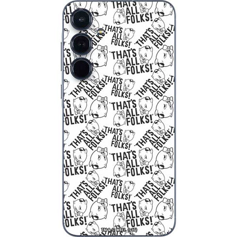 Looney Tunes Porky Pig Black and White Galaxy A35 5G Skin