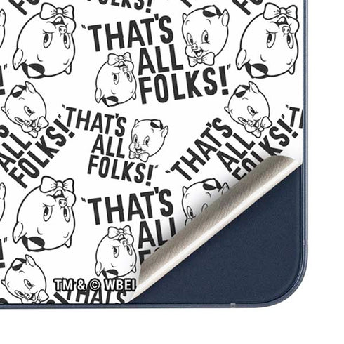 Looney Tunes Porky Pig Black and White Galaxy A35 5G Skin