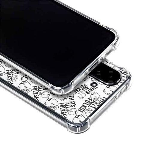 Looney Tunes Porky Pig Black and White Galaxy A36 5G Clear Case