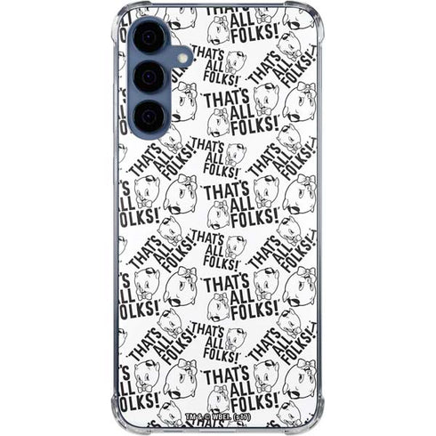 Looney Tunes Porky Pig Black and White Galaxy A55 5G Clear Case