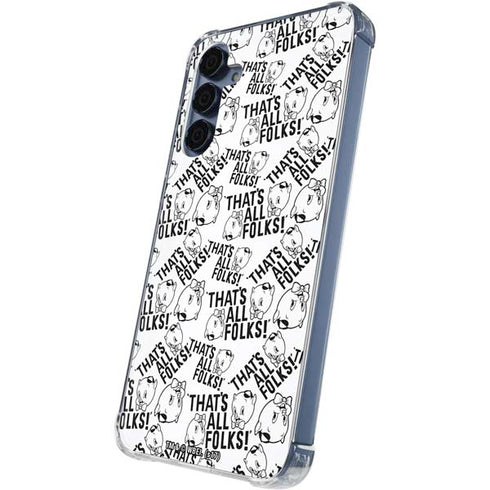 Looney Tunes Porky Pig Black and White Galaxy A55 5G Clear Case