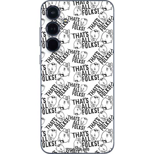 Looney Tunes Porky Pig Black and White Galaxy A55 5G Skin