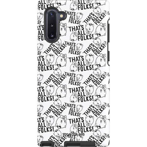 Looney Tunes Porky Pig Black and White Galaxy Cases