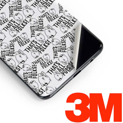 Looney Tunes Porky Pig Black and White Galaxy S10 Plus Skin