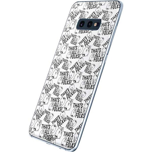 Looney Tunes Porky Pig Black and White Galaxy S10e Skin