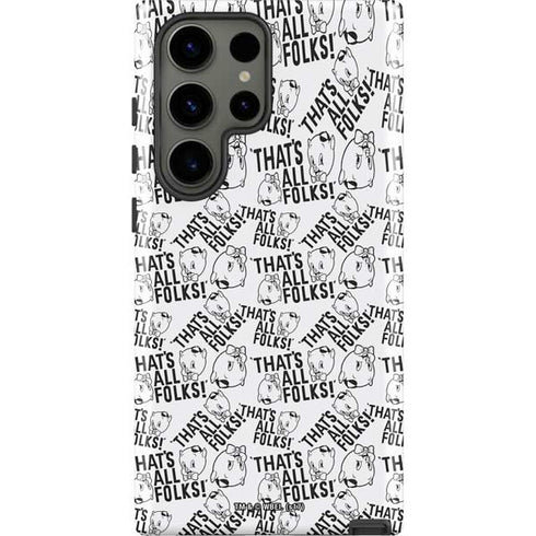 Looney Tunes Porky Pig Black and White Galaxy S23 Ultra Pro Case
