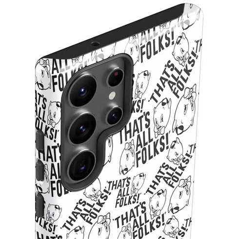 Looney Tunes Porky Pig Black and White Galaxy S23 Ultra Pro Case