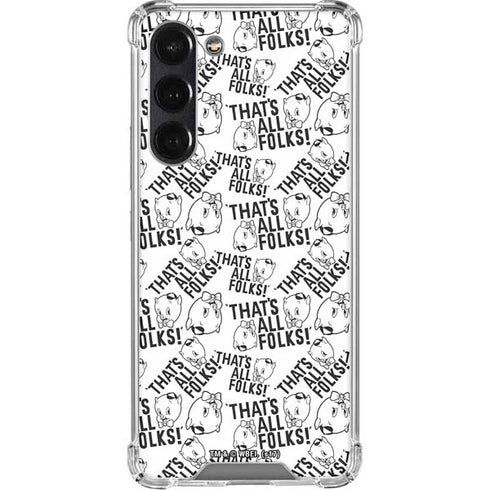 Looney Tunes Porky Pig Black and White Galaxy S24 FE Clear Case