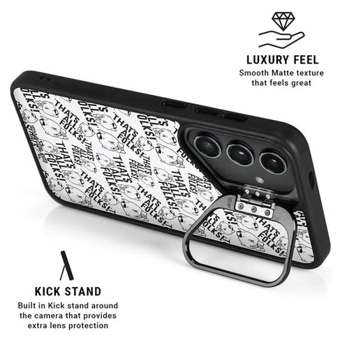 Looney Tunes Porky Pig Black and White Galaxy S24 FE Kickstand Case