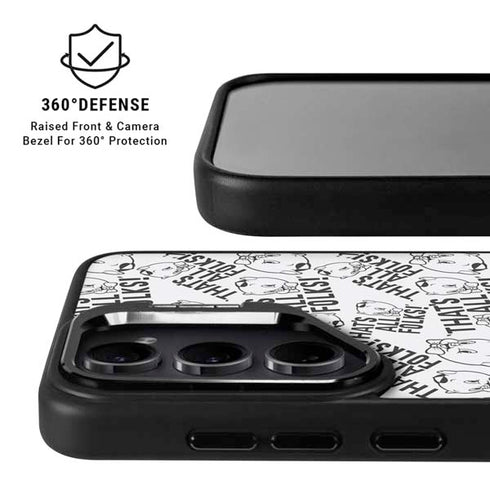 Looney Tunes Porky Pig Black and White Galaxy S25 Kickstand Case