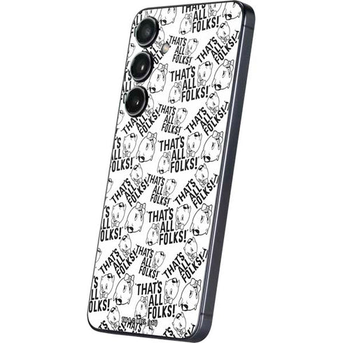 Looney Tunes Porky Pig Black and White Galaxy S24 Skin