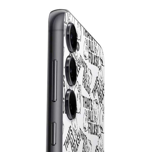 Looney Tunes Porky Pig Black and White Galaxy S24 Skin