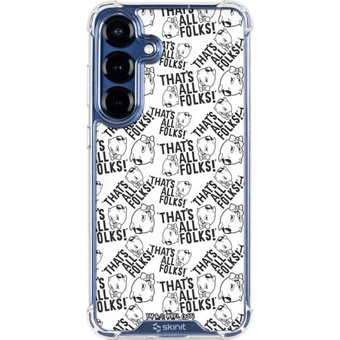 Looney Tunes Porky Pig Black and White Galaxy S25 Clear Case