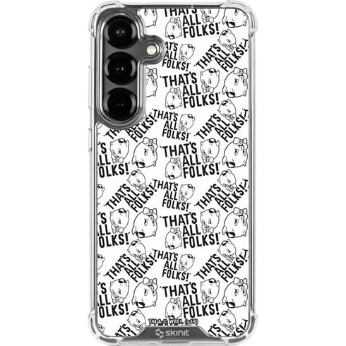 Looney Tunes Porky Pig Black and White Galaxy S26 Clear Case