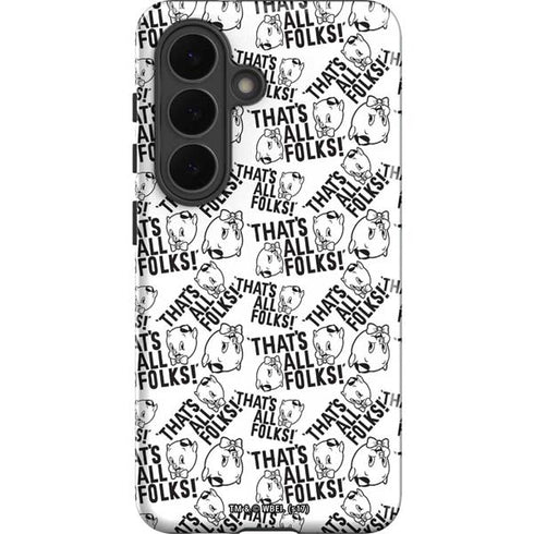 Looney Tunes Porky Pig Black and White Galaxy S26 Plus Impact Case