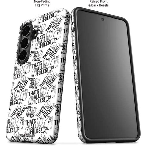 Looney Tunes Porky Pig Black and White Galaxy S26 Plus Impact Case