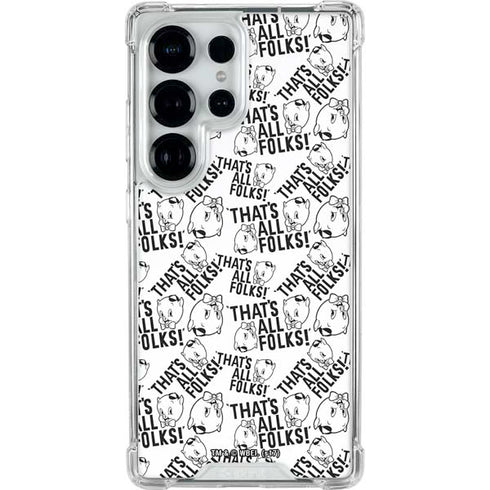 Looney Tunes Porky Pig Black and White Galaxy S26 Ultra Clear Case