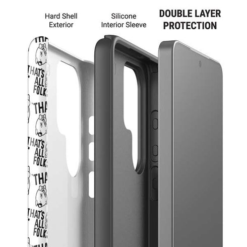 Looney Tunes Porky Pig Black and White Galaxy S26 Ultra Impact Case
