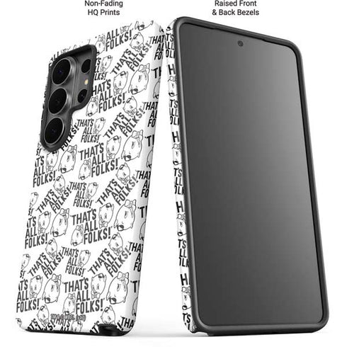 Looney Tunes Porky Pig Black and White Galaxy S26 Ultra Impact Case