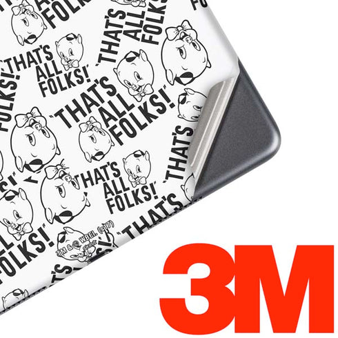 Looney Tunes Porky Pig Black and White iPad Skins