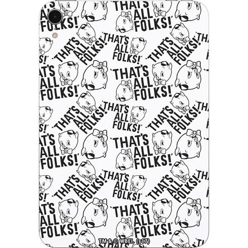 Looney Tunes Porky Pig Black and White Apple iPad Mini Skin
