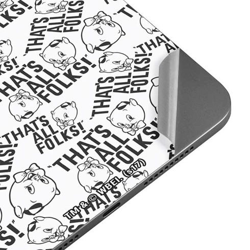 Looney Tunes Porky Pig Black and White Apple iPad Mini Skin