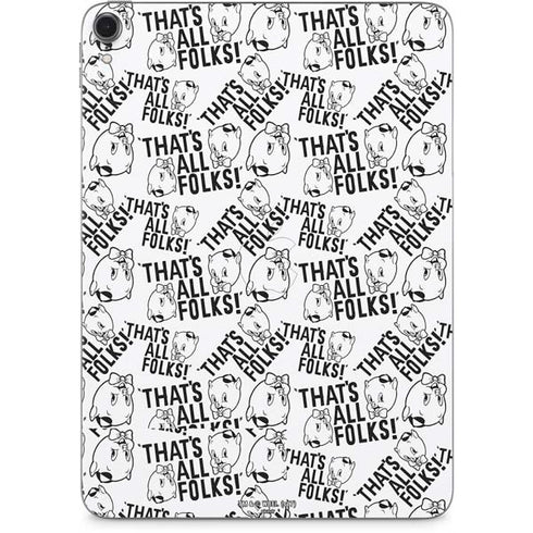 Looney Tunes Porky Pig Black and White Apple iPad Pro Skin