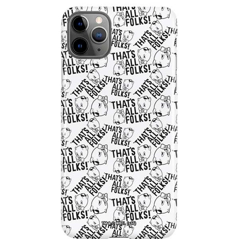 Looney Tunes Porky Pig Black and White iPhone Cases