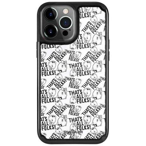Looney Tunes Porky Pig Black and White iPhone Cases